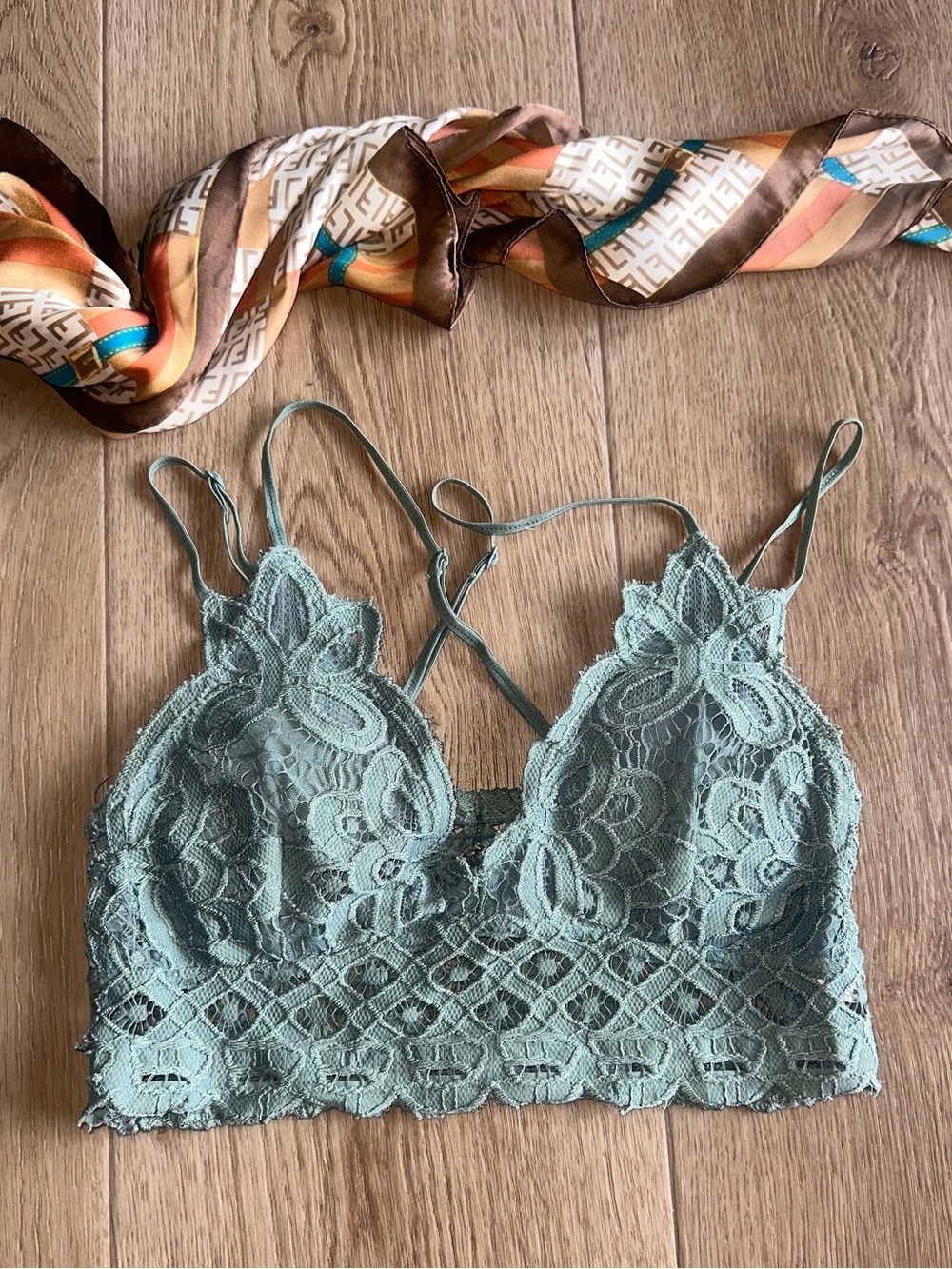 🤩 FREE When You Bundle! 🤩 Lace Bralette in Sage Green |